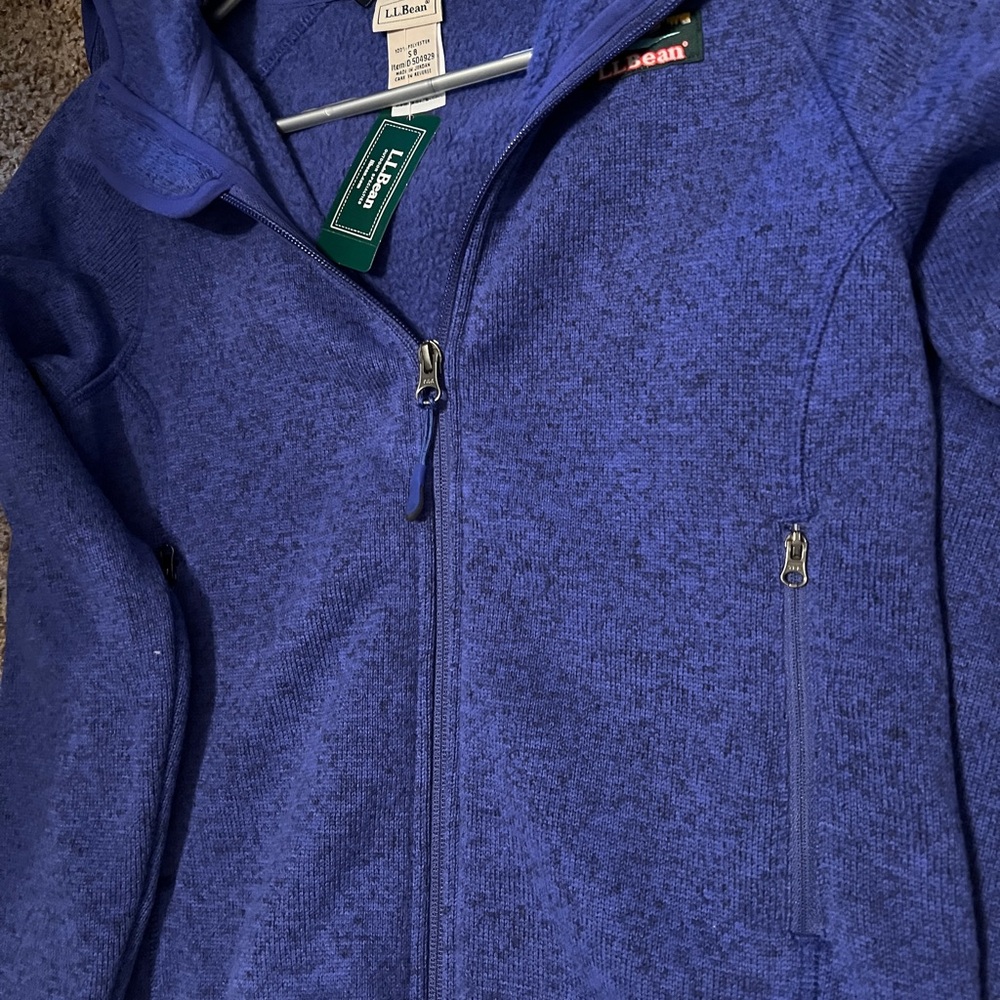 L.L. Bean Bright Sapphire Fleece Hoodie
